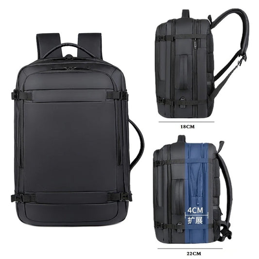 45L Water-Resistant Carry-On: Expandable Laptop Backpack for Business Travel