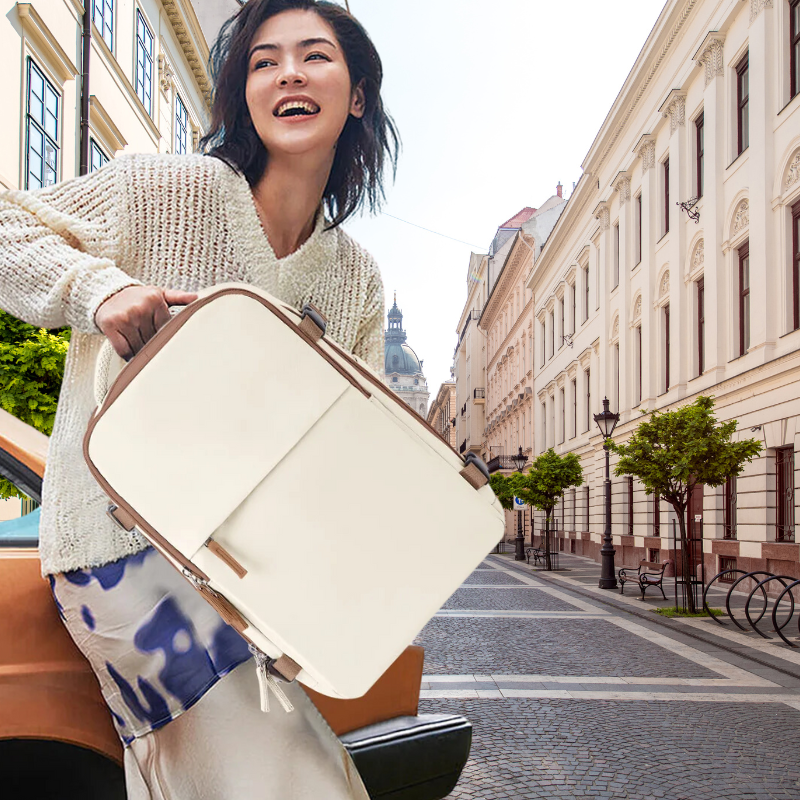 Large Carry-On Backpack: USB Charging, Water Resistant